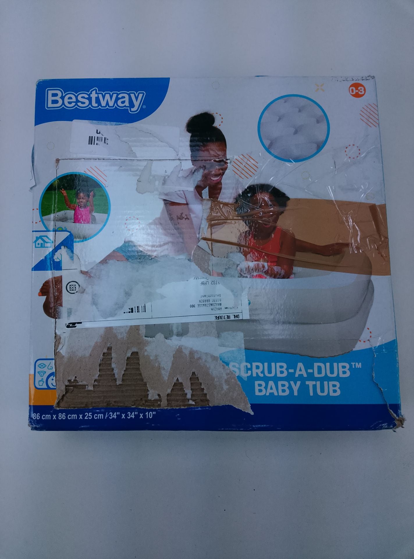 Bestway Scrub-a-dub Baby Tub - čelní pohled