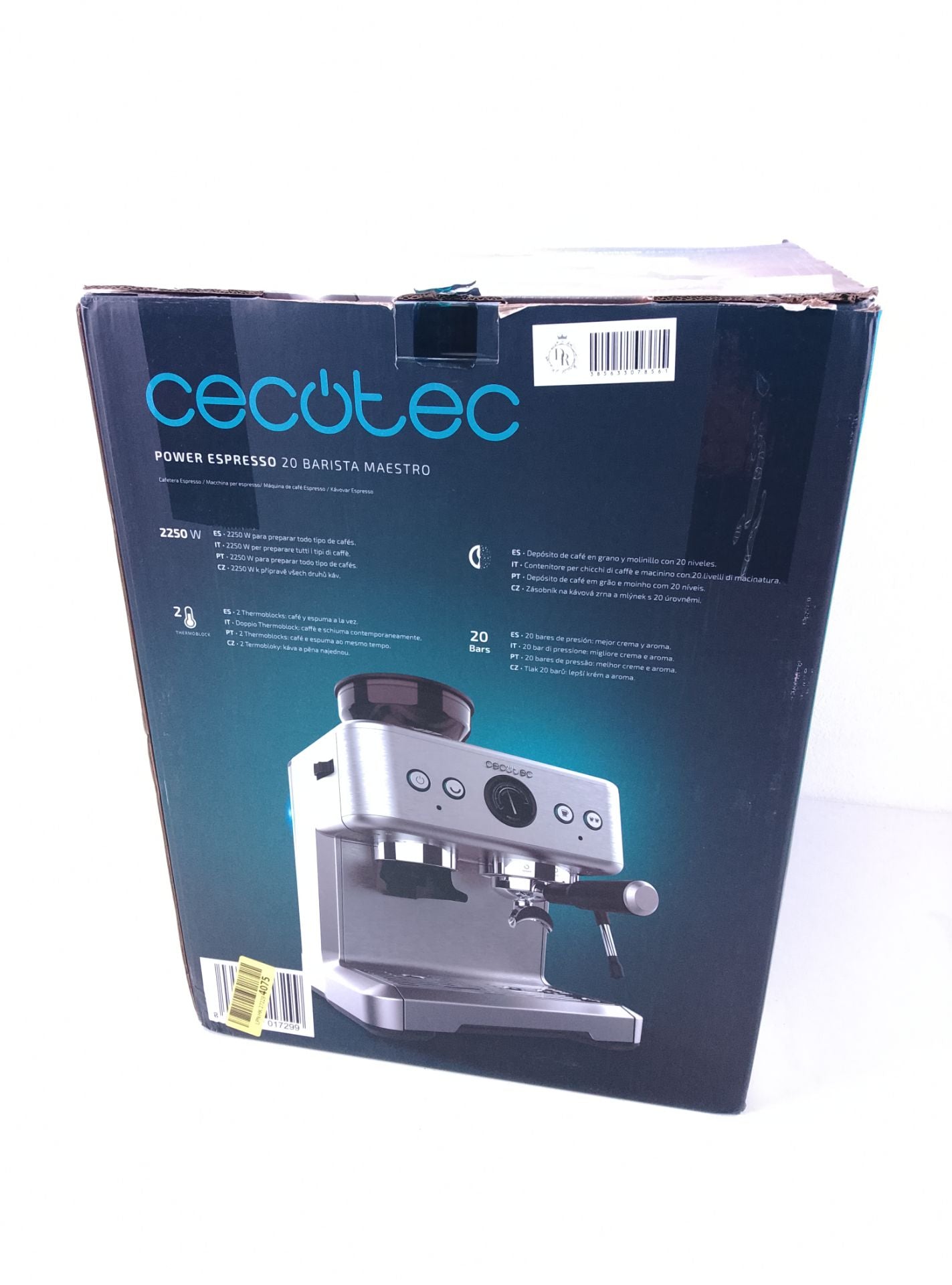 Cecotec Power Espresso 20 Barista Maestro - čelní pohled