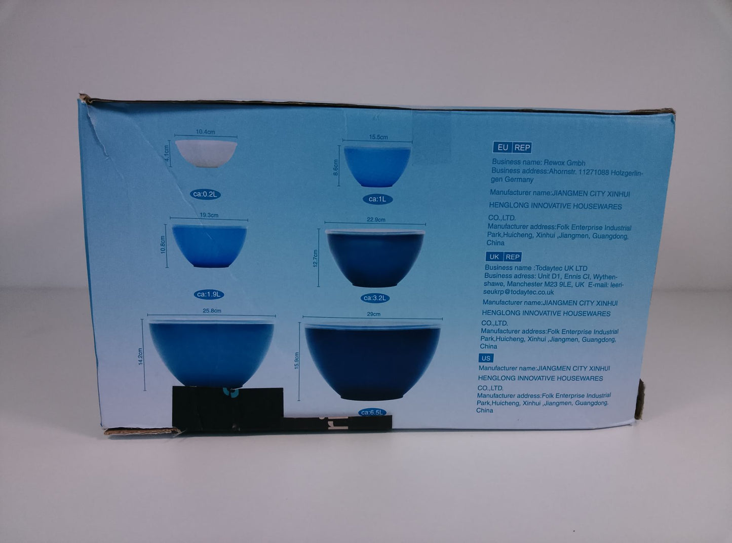 Luxear Mixing Bowls Set 6 Pieces - pohled 3