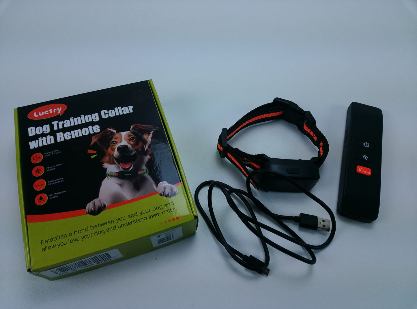 Lustry Dog Training Collar with Remote - čelní pohled
