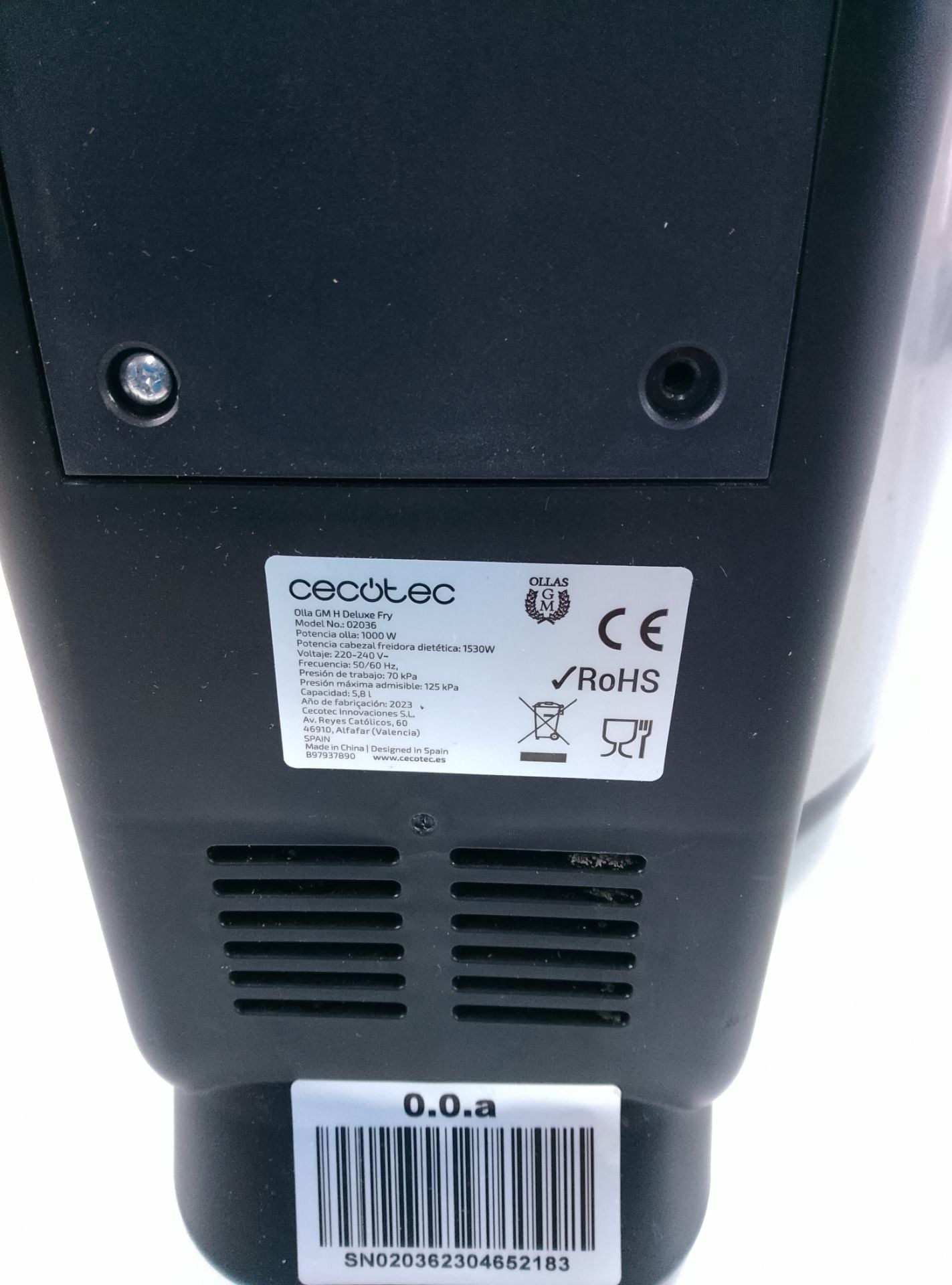 Cecotec Olla GM H Deluxe Fry - pohled 3