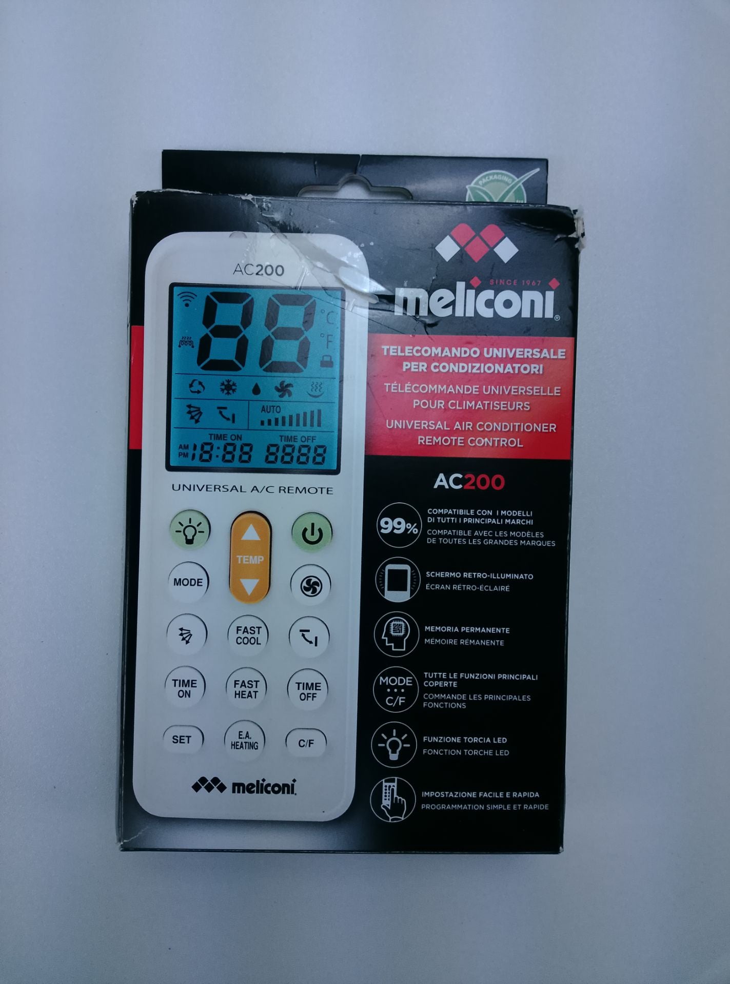 Meliconi AC200 - čelní pohled