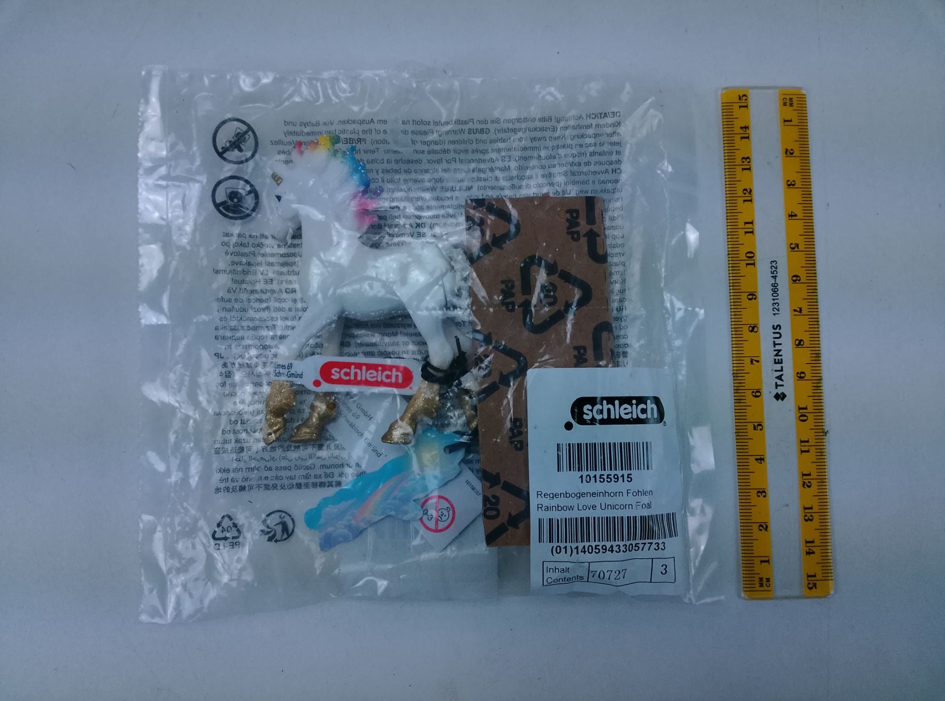 Schleich Rainbow Love Unicorn 70 - čelní pohled