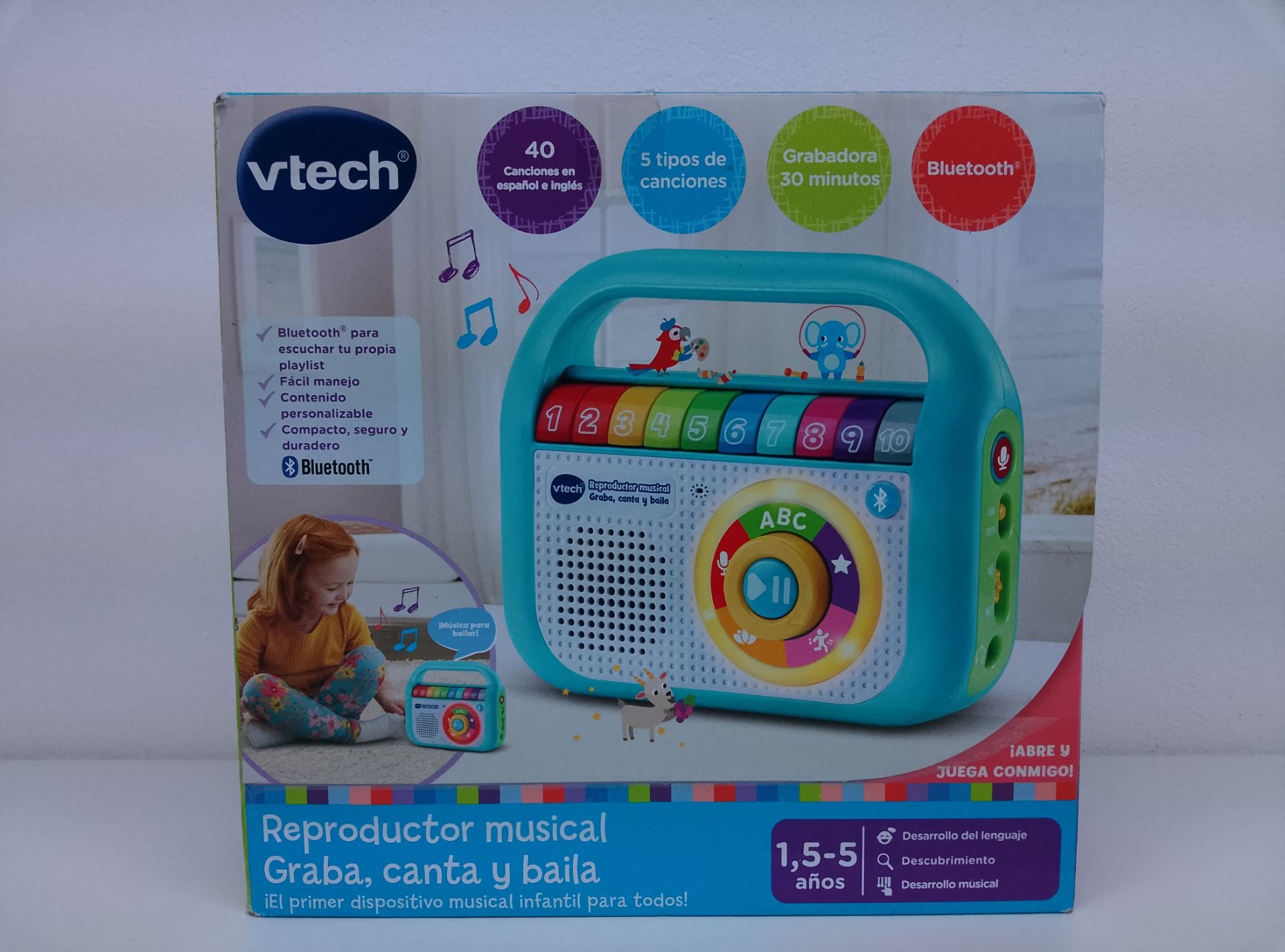 Vtech Reproductor musical Graba, canta y baila - čelní pohled