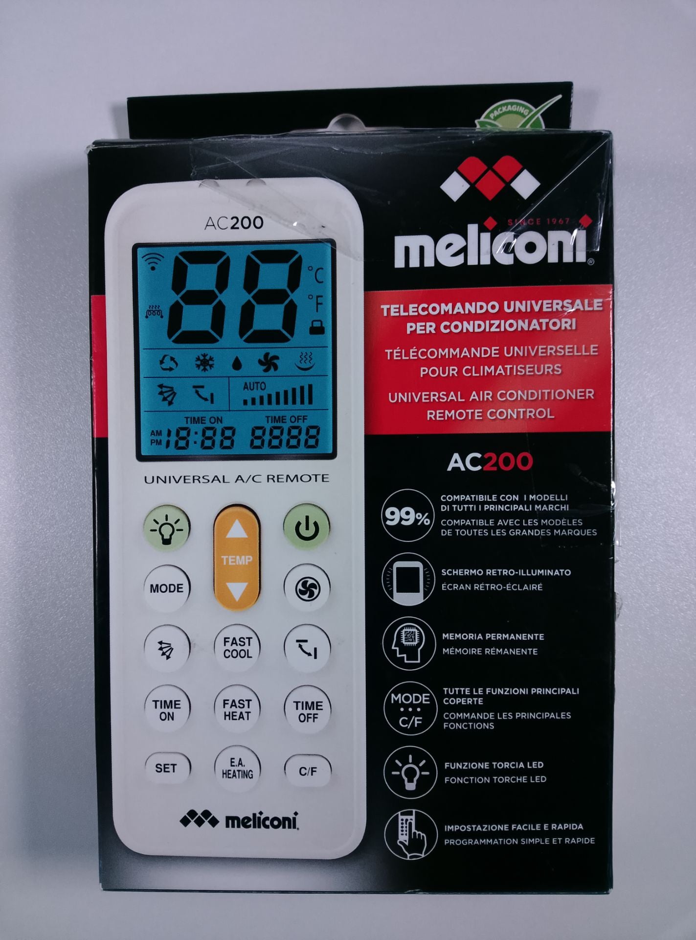Meliconi AC200 - čelní pohled