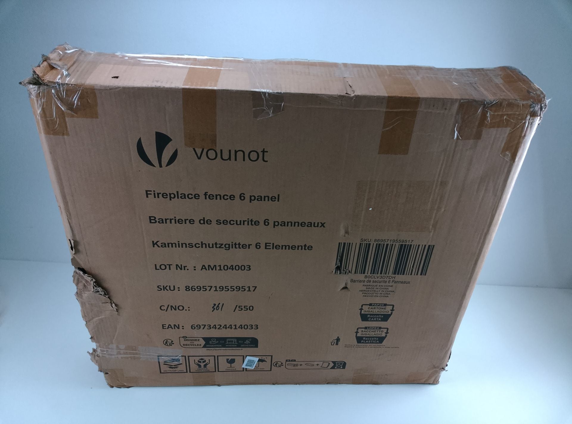 Vounot Fireplace fence 6 panel - čelní pohled