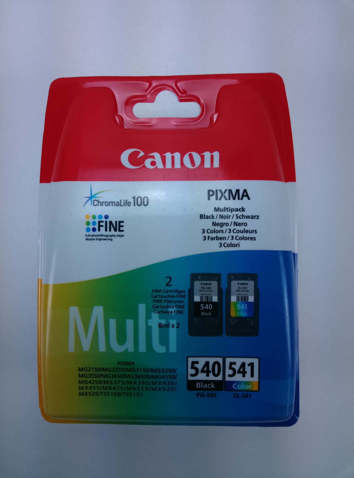 Canon 540/541 - čelní pohled