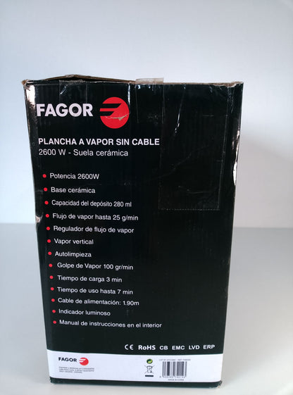 Fagor Ferro a vapor sem fio 2600 W - pohled 4