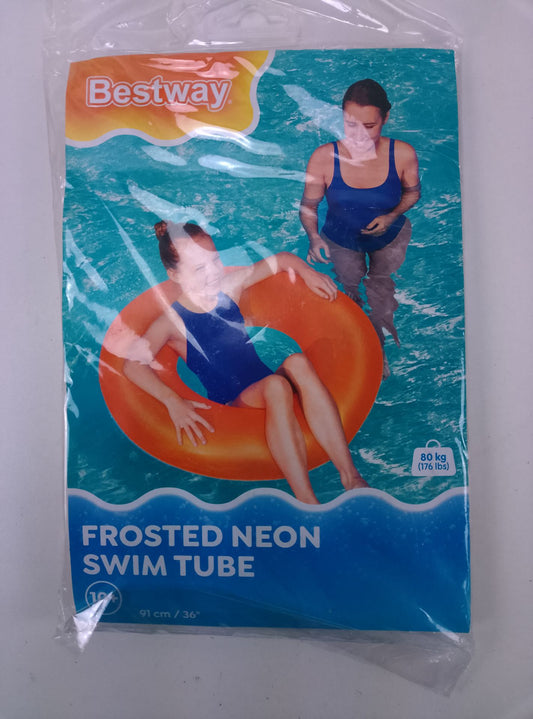 Bestway Frosted Neon Swim Tube - čelní pohled