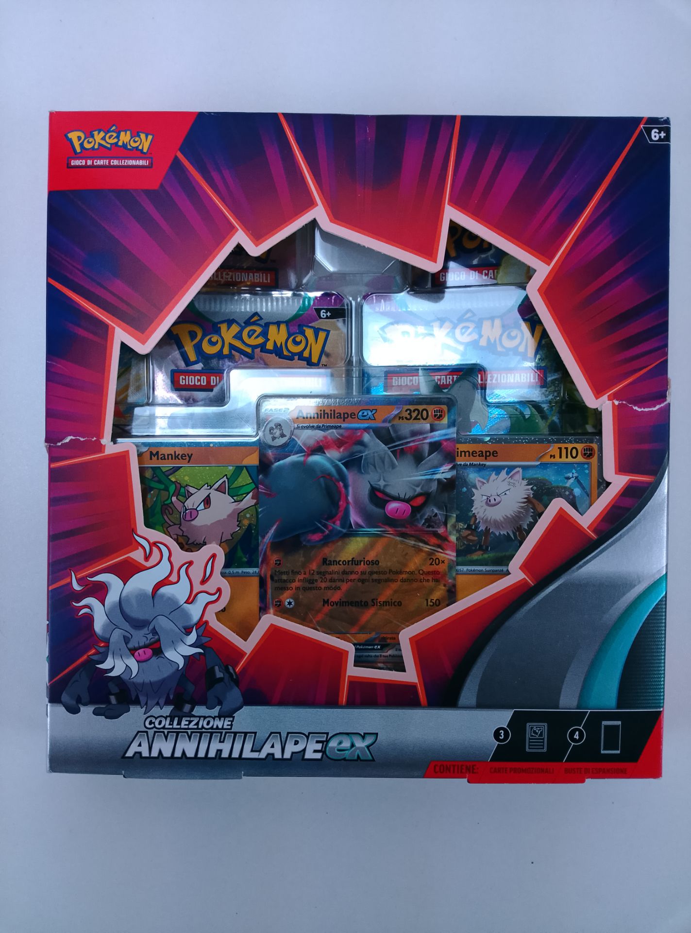 Pokémon Annihilape-ex - čelní pohled