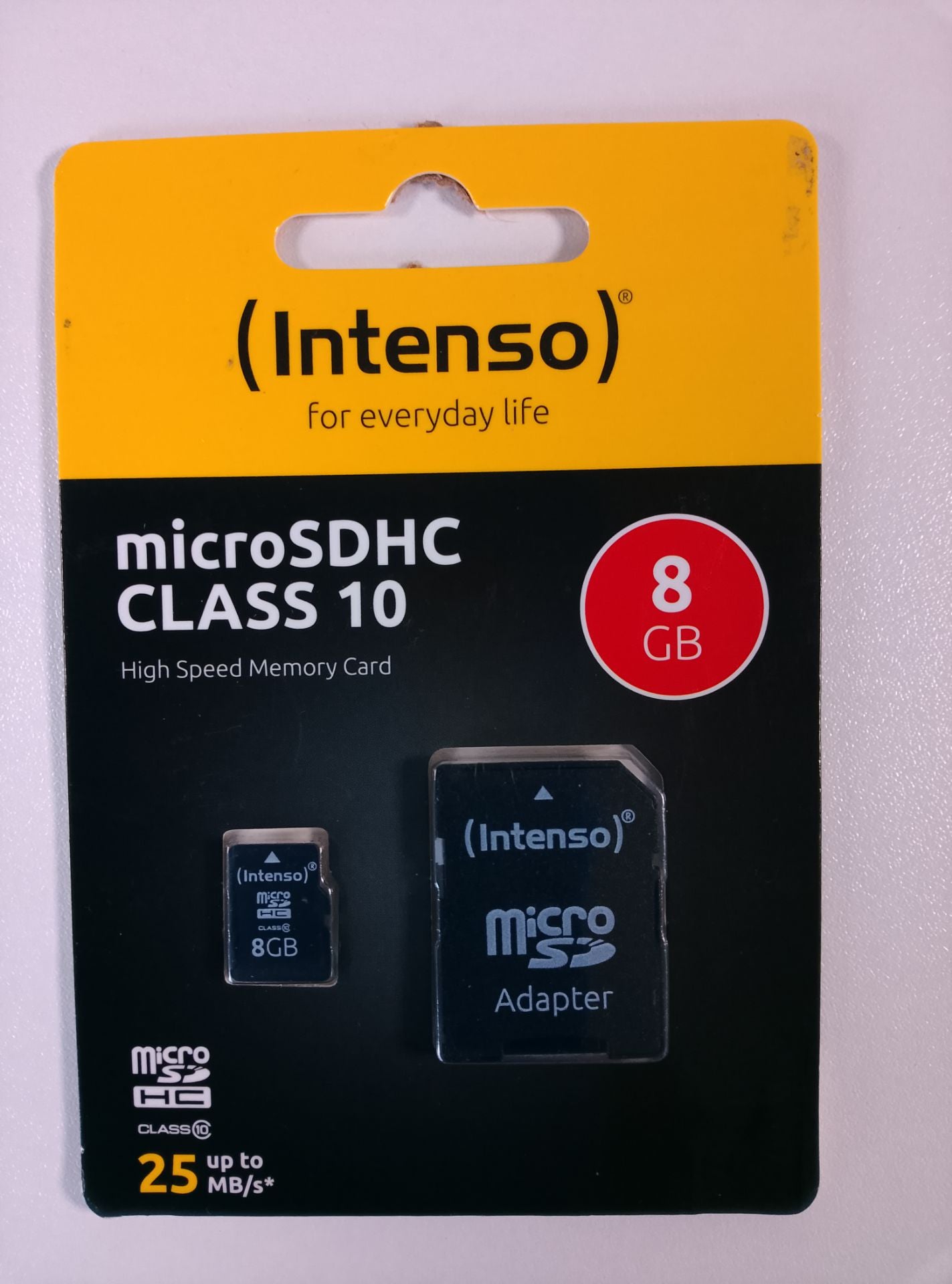 Intenso microSDHC Class 10 - čelní pohled