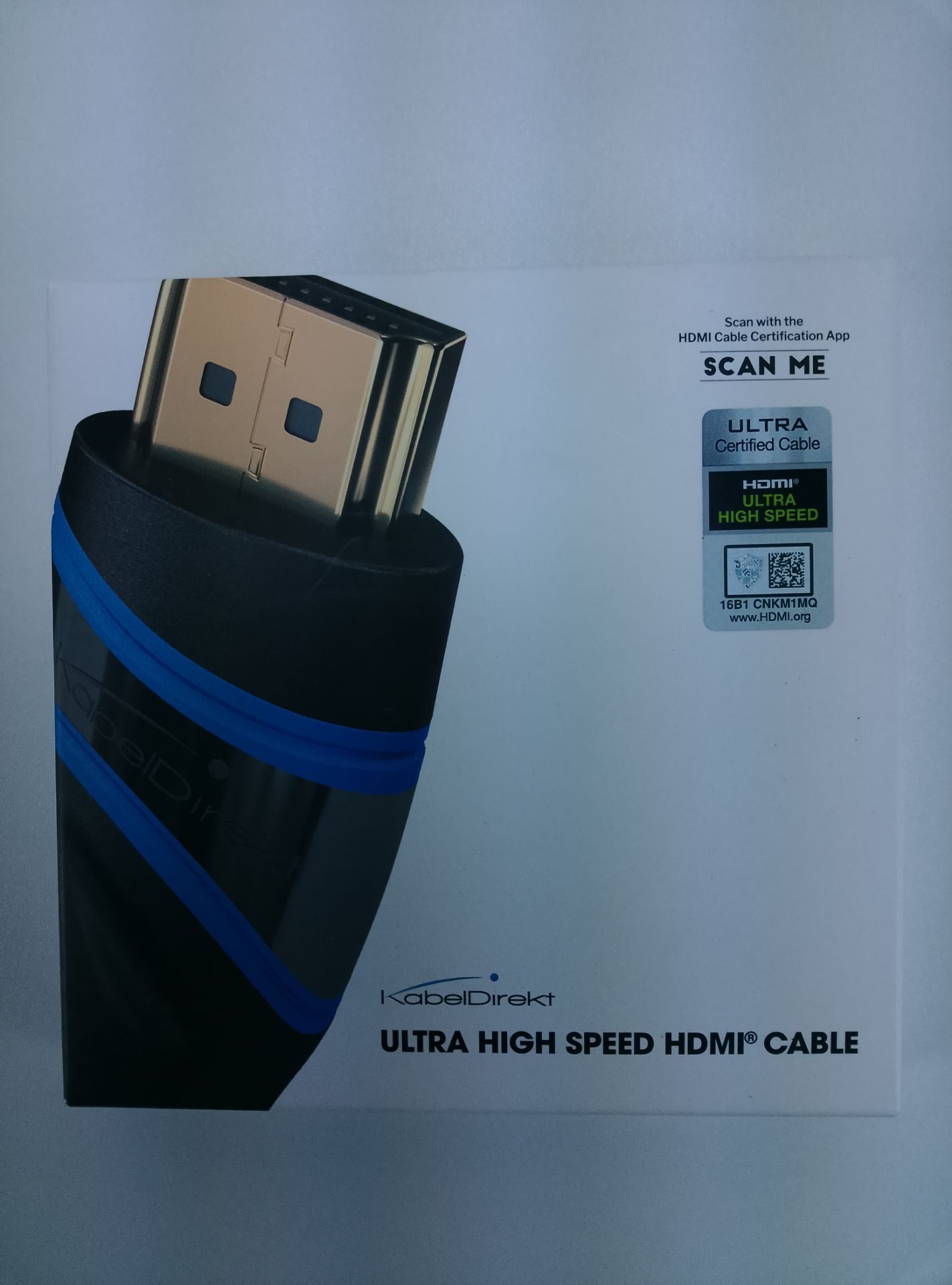 KabelDirekt ULTRA HIGH SPEED HDMI KABEL - čelní pohled
